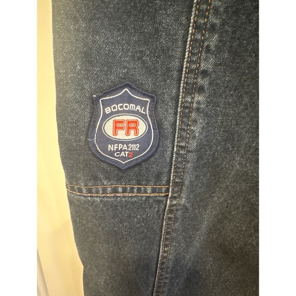 Bocomol FR Flame Resistant Jeans 36x30 Dark Wash Relaxed Fit Carpenter Work - Picture 7 of 11